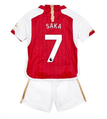 Arsenal Bukayo Saka #7 Hjemmebanesæt Børn 2023-24 Kort ærmer (+ korte bukser)